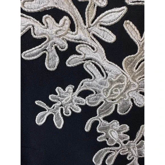 Vintage Saks Fifth Avenue Brocade Black and White Short Jacket Size 8 Old Money - Picture 7 of 14